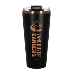 Vancouver Canucks 32oz Black and Copper Big Slim with Straw