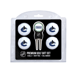 Vancouver Canucks 4 Ball Gift Set + Divot Tool & Marker