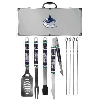 Vancouver Canucks 8 pc Logo BBQ Set