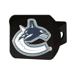 Vancouver Canucks Black Metal Hitch Cover - 3D Color Emblem
