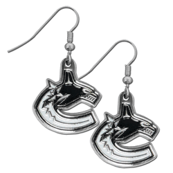 Vancouver Canucks Chrome Dangle Earrings