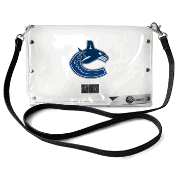 Vancouver Canucks Clear Envelope Purse STRAP