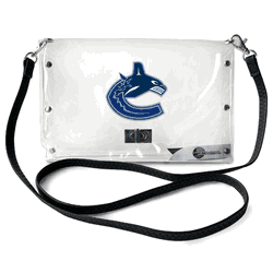 Vancouver Canucks Clear Envelope Purse STRAP