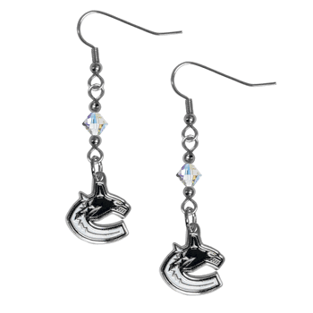 Vancouver Canucks Crystal Dangle Earrings
