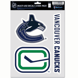 Vancouver Canucks Decal Multi Use Fan 3 Pack