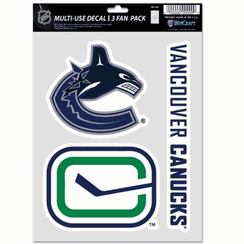 Vancouver Canucks Decal Multi Use Fan 3 Pack