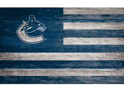 Vancouver Canucks Distressed Flag 11x19