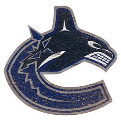 Vancouver Canucks Distressed Logo Cutout Sign