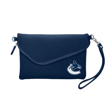 Vancouver Canucks Fold Over Crossbody Pebble Navy