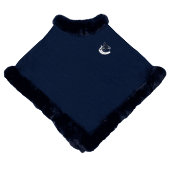 Vancouver Canucks Fur Trim Poncho