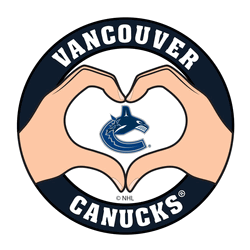Vancouver Canucks Heart Hands Decal