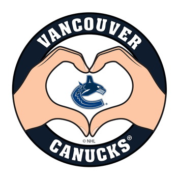 Vancouver Canucks Heart Hands Decal