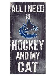 Vancouver Canucks Hockey and My Cat 6x12 Sign