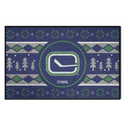 Vancouver Canucks Holiday Sweater Starter Mat Accent Rug - 19in. x 30in.
