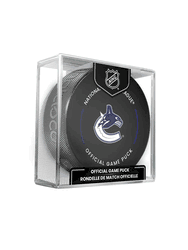 Vancouver Canucks NHL Hockey Official Game Puck IN CUBE