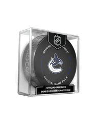 Vancouver Canucks NHL Hockey Official Game Puck IN CUBE