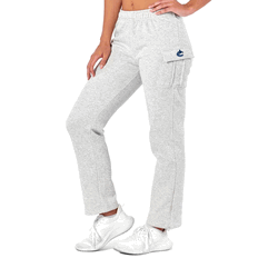 Vancouver Canucks NHL Kadi Cargo Straight Fleece Pants Heather Grey Large