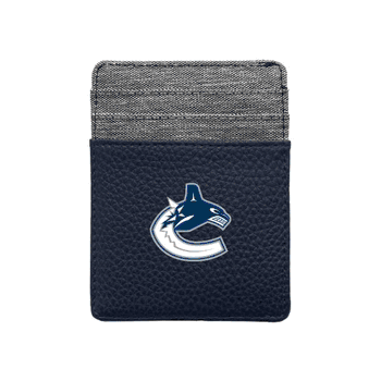 Vancouver Canucks Pebble Front Pocket Wallet Navy