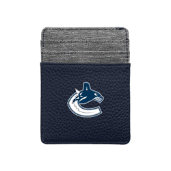 Vancouver Canucks Pebble Front Pocket Wallet Navy