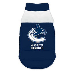 Vancouver Canucks Pet Parka Puff Vest Small
