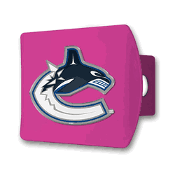 Vancouver Canucks Pink Metal Hitch Cover with  3D Color Emblem