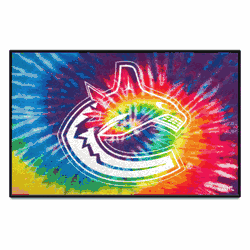Vancouver Canucks Tie Dye Starter Mat Accent Rug - 19in. x 30in.