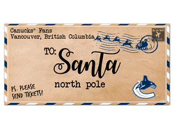 Vancouver Canucks To Santa 6x12 Sign