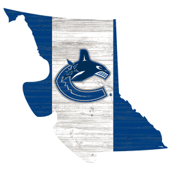 Vancouver Canucks USA Shape Flag Cutout