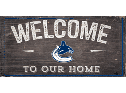 Vancouver Canucks Welcome Distressed 6x12