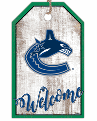 Vancouver Canucks Welcome Team Tag 11x19 Sign