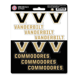 Vanderbilt Commodores 12 Count Mini Decal Sticker Pack