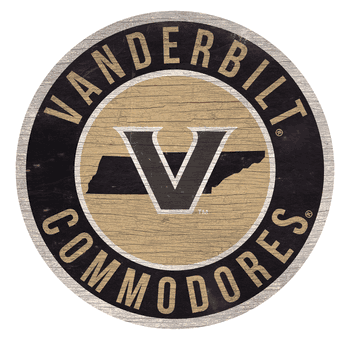 Vanderbilt Commodores 12 in. Circle w/ State Sign