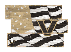 Vanderbilt Commodores American Flag 3 Plank