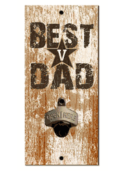 Vanderbilt Commodores Best Dad Bottle Opener Wood Sign