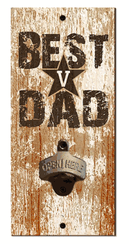 Vanderbilt Commodores Best Dad Bottle Opener Wood Sign
