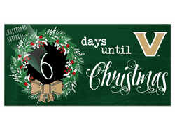 Vanderbilt Commodores Chalk Christmas Countdown 6x12 Sign