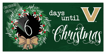 Vanderbilt Commodores Chalk Christmas Countdown 6x12 Sign