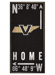 Vanderbilt Commodores Coordinate 6x12 Sign
