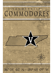 Vanderbilt Commodores Coordinates 17x26