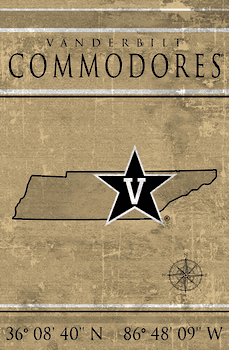 Vanderbilt Commodores Coordinates 17x26