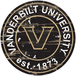 Vanderbilt Commodores Distressed Round Sign