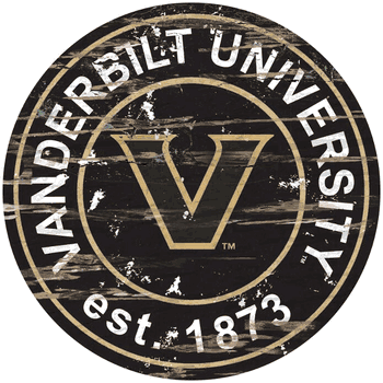 Vanderbilt Commodores Distressed Round Sign