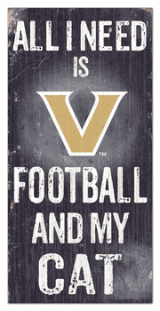 Vanderbilt Commodores Football and My Cat 6x12 Sign