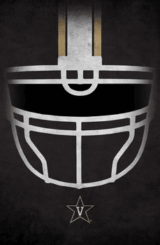 Vanderbilt Commodores Ghost Helmet 17x26