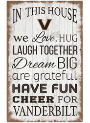 Vanderbilt Commodores In This House 11x19 Sign