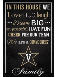 Vanderbilt Commodores In This House 17x26