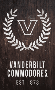 Vanderbilt Commodores Laurel Wreath 11x19 Sign