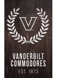 Vanderbilt Commodores Laurel Wreath 11x19 Sign