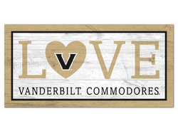 Vanderbilt Commodores Love 6x12 Sign