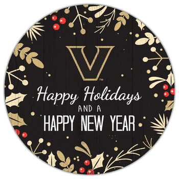 Vanderbilt Commodores Merry Christmas & New Year 12in Circle
